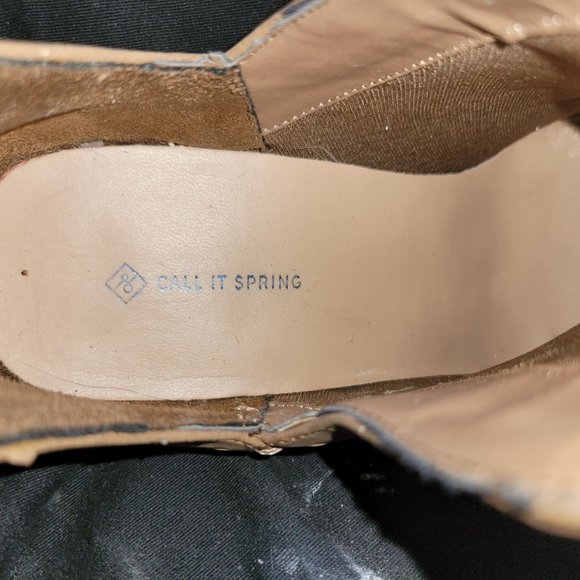 Call It Spring booties, size 7. Tan/Taupe colour - Picture 3 of 4